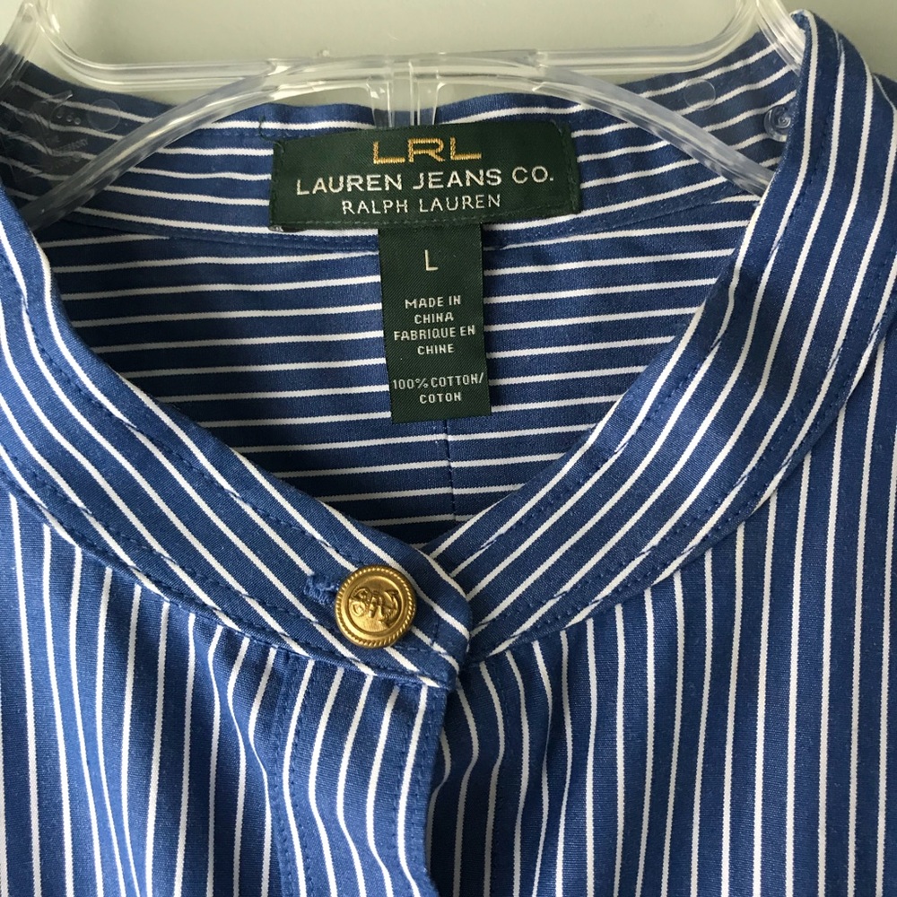 Pin Stripe Ralph Lauren Button Down - Picture 3 of 6